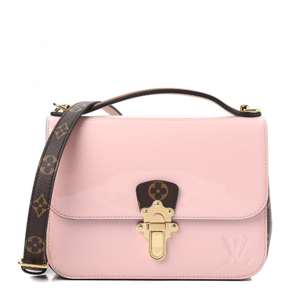 Louis Vuitton Patent Calfskin Monogram Cherrywood BB Rose Ballerine 1 of 8