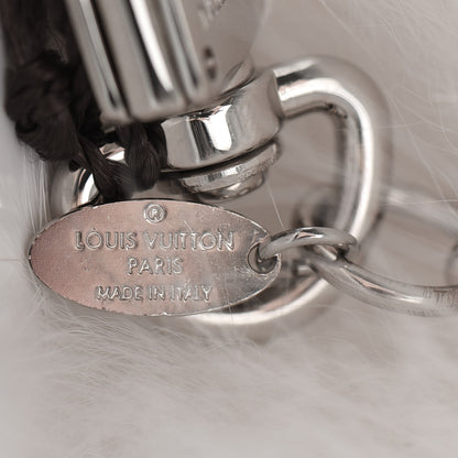 Louis Vuitton Fur Graphic Flower Bag Charm White 4 of 4