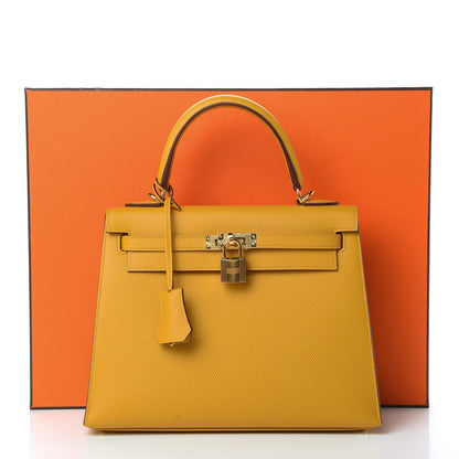 Hermes Epsom Kelly Sellier 25 Jaune Ambre 41 of 41