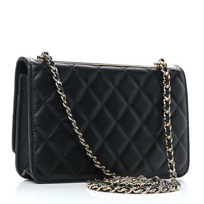 Chanel Lambskin Quilted Trendy CC Wallet On Chain WOC Black 2 of 4