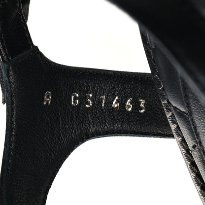 Chanel Lambskin Chain CC Thong Sandals 38 Black 6 of 9