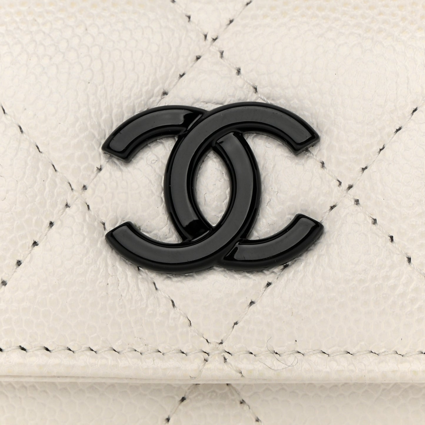 Caviar Quilted Airpods Pro Holder Belt White