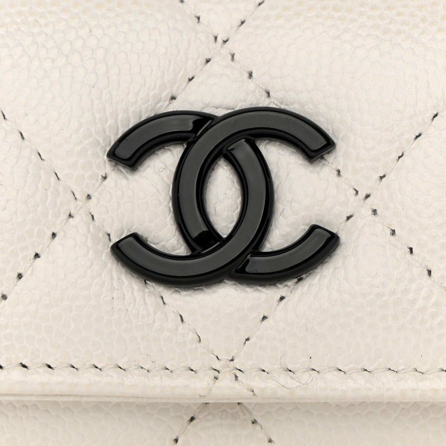 Chanel Caviar Quilted Airpods Pro Holder Belt White 9 of 14