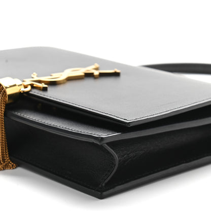 Saint Laurent Smooth Calfskin Classic Monogram Kate Tassel Chain Wallet Black 8 of 9