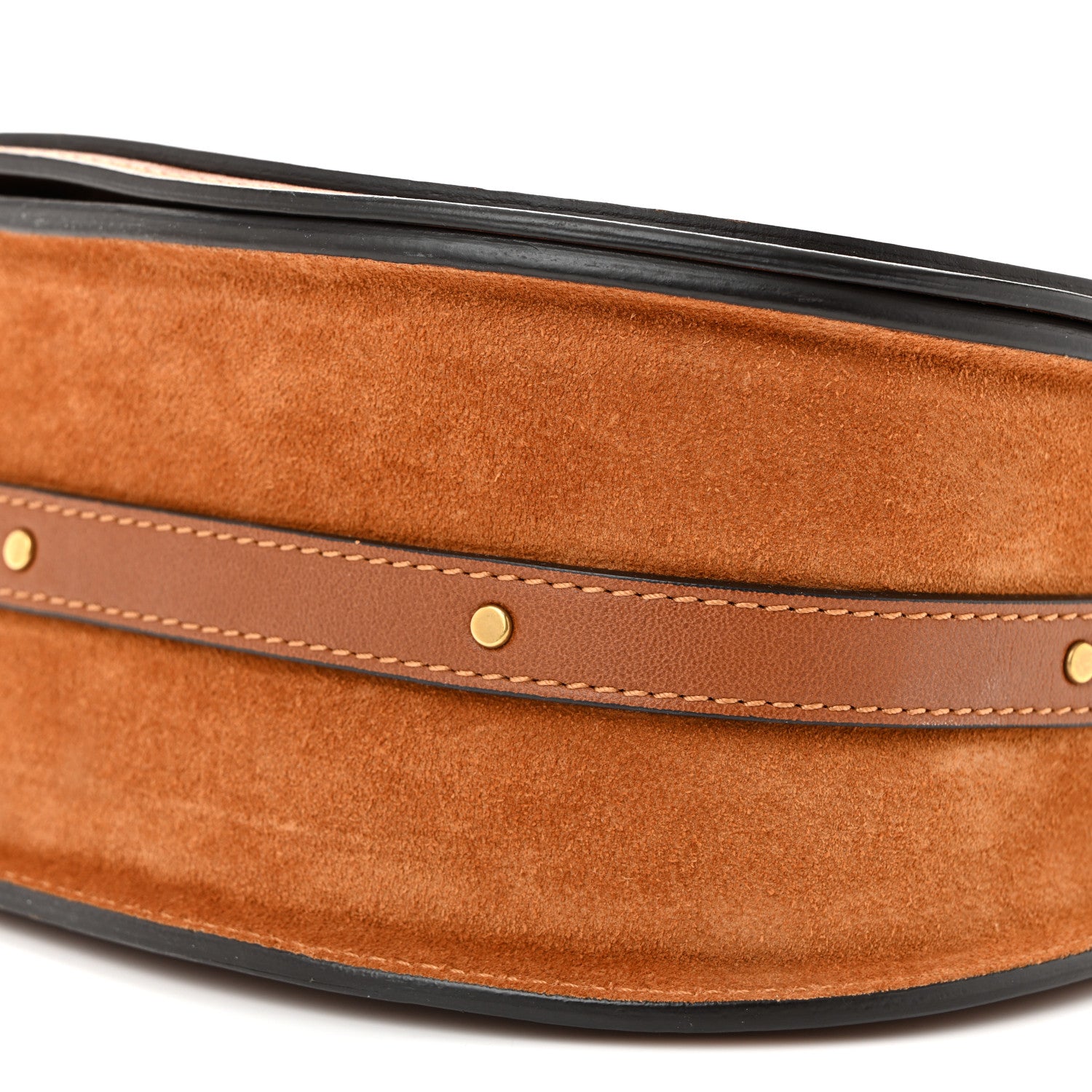 Chloe Calfskin Suede Medium Nile Bracelet Bag Caramel 10 of 10