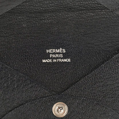 Hermes Chevre Mysore Calvi Card Case Black 6 of 11
