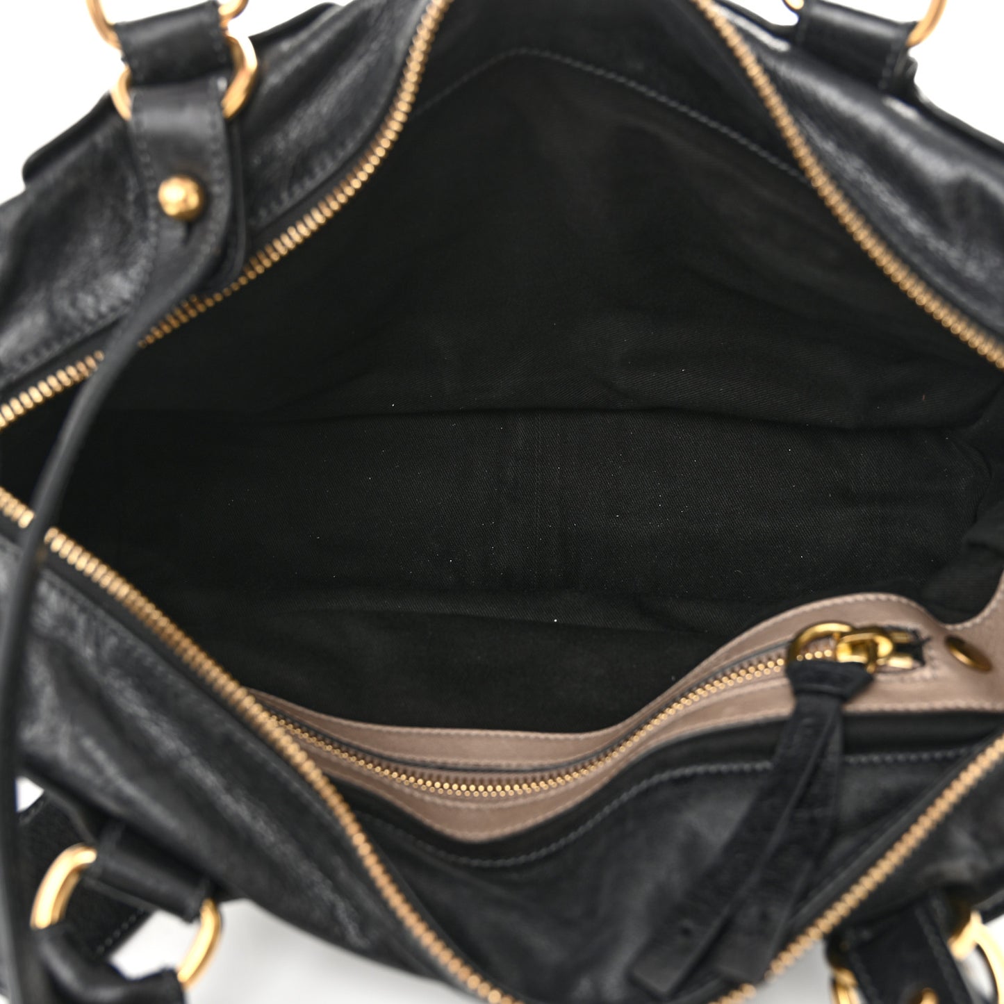 Calfskin Large Bay Tote Black