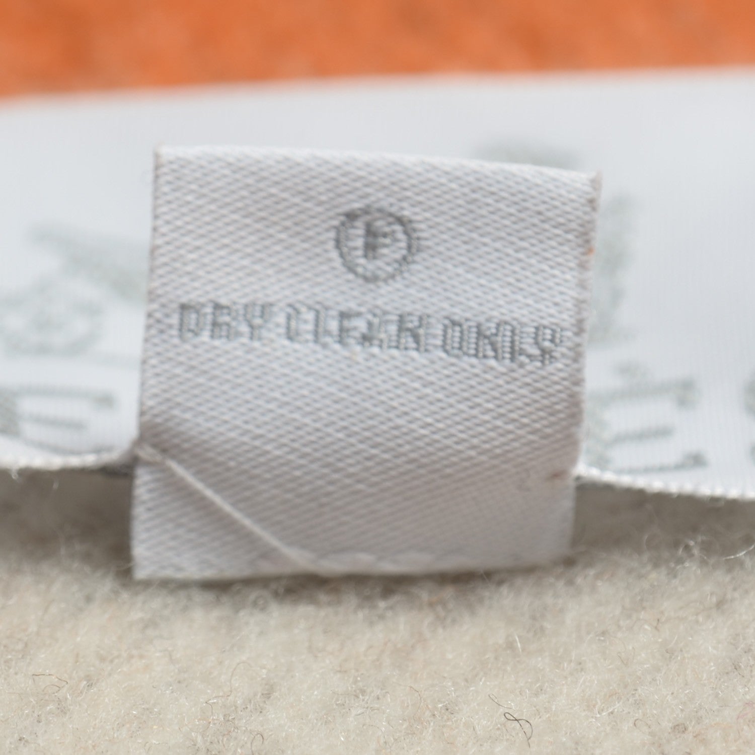 Hermes Wool Cashmere Signature Avalon Blanket Ecru Potiron 6 of 7