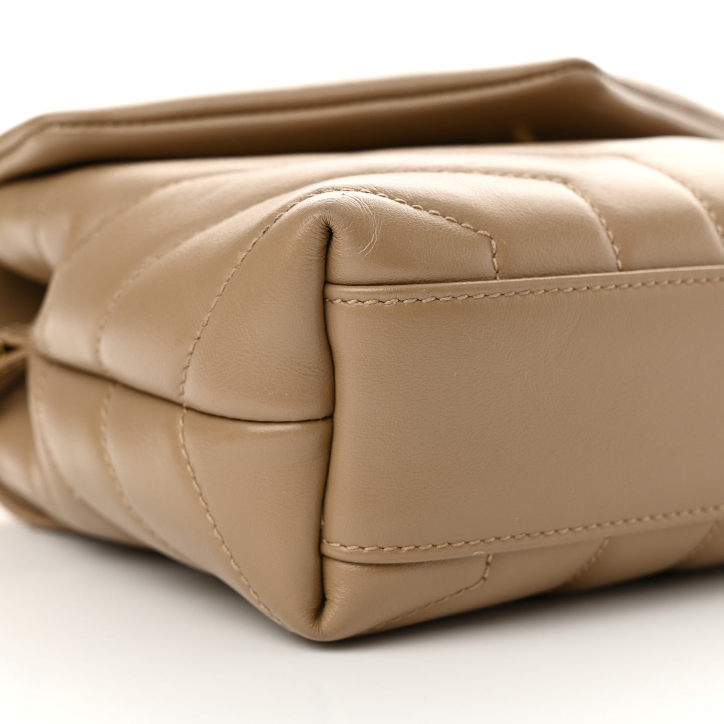 Calfskin Y Quilted Monogram Toy Loulou Crossbody Bag Latte