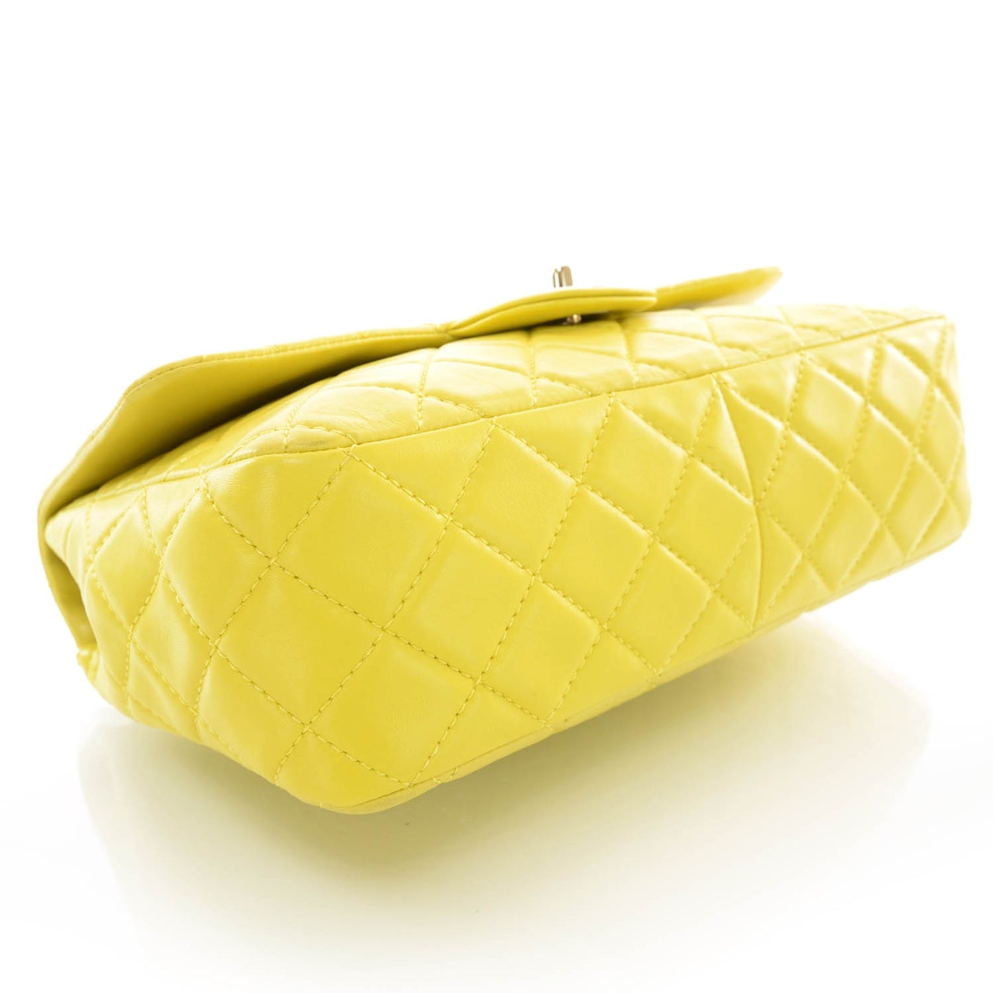 Lambskin Jumbo Single Flap Yellow
