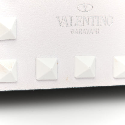 Valentino Garavani Vitello Colorblock Free Rockstud Wallet on Chain Marine Optic White 13 of 15