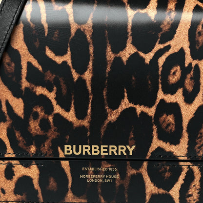 Burberry Calfskin Leopard Small Grace Bag Black 6 of 8