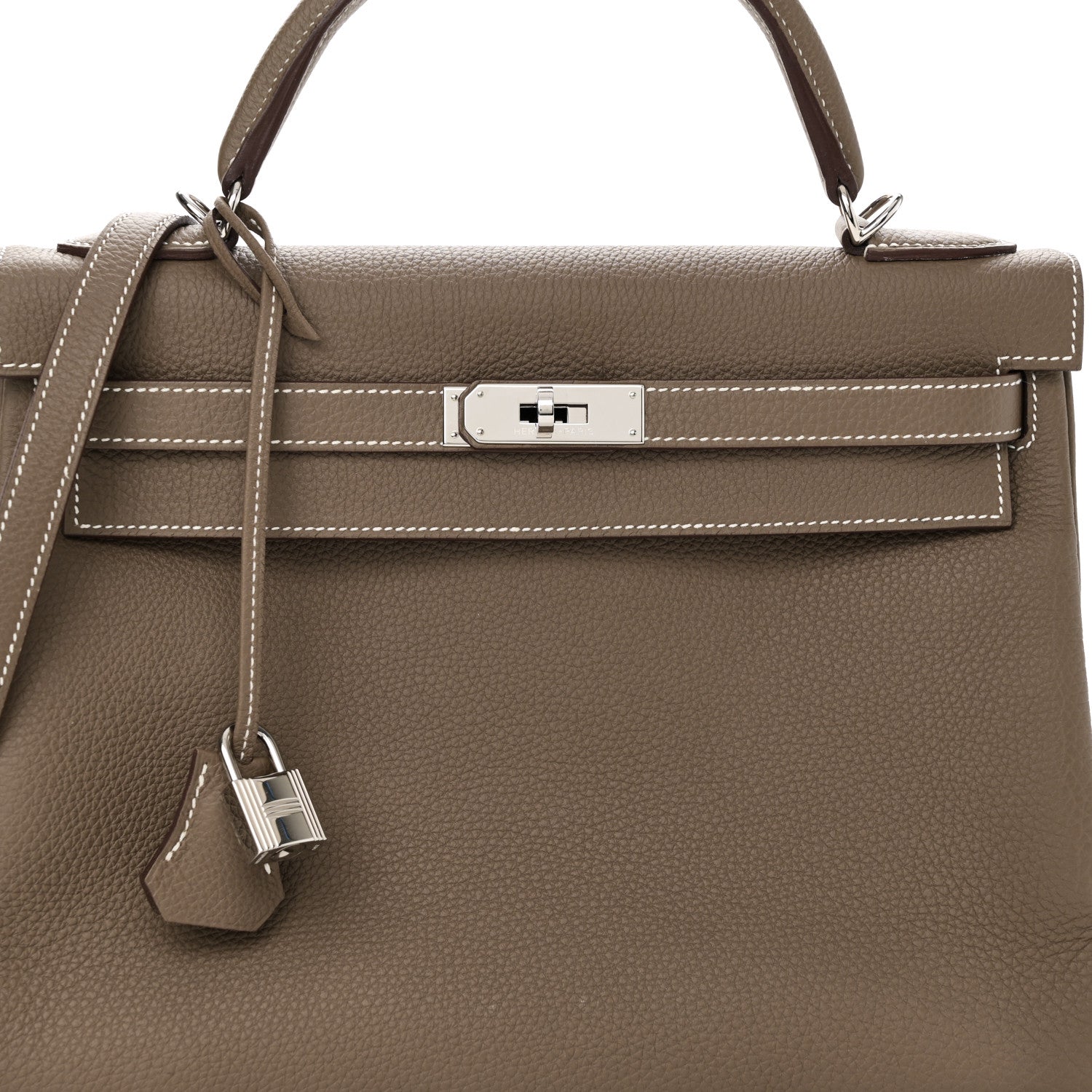 Hermes Togo Kelly Retourne 32 Etoupe 8 of 11
