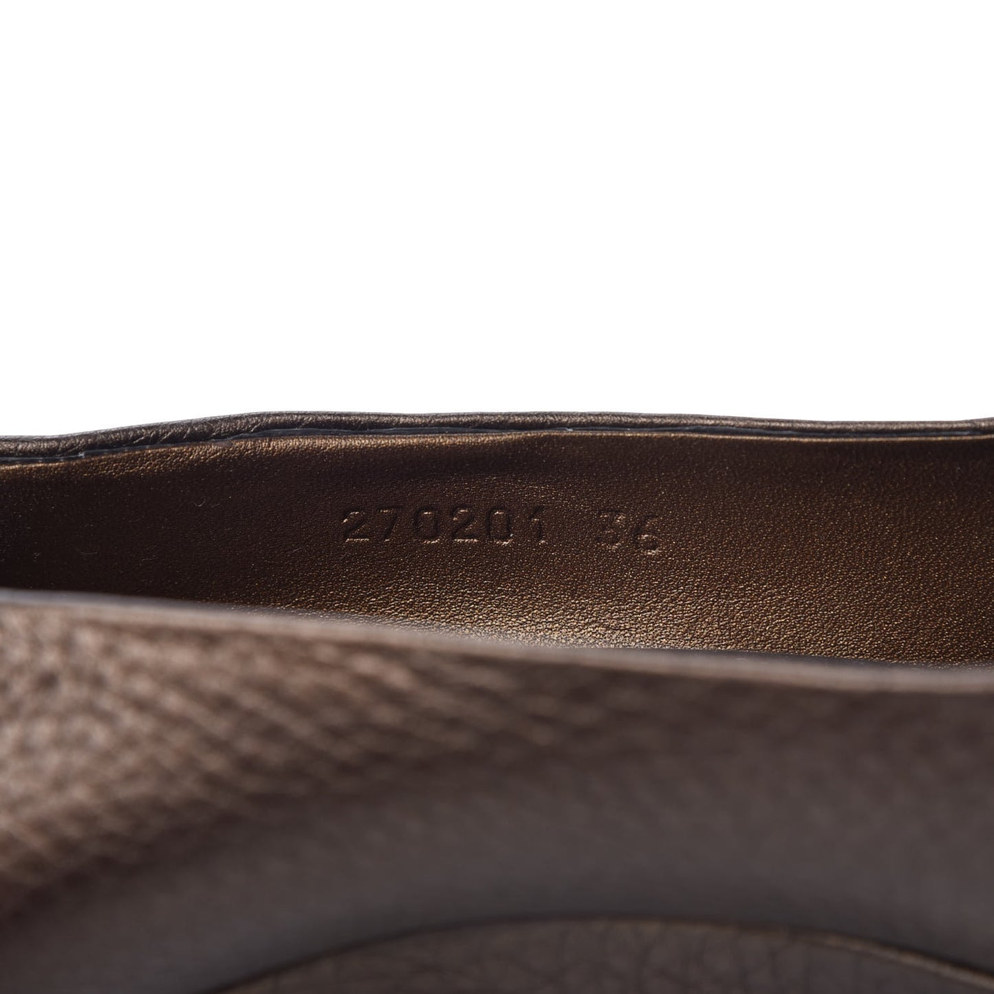Metallic Cellarius Calfskin Horsebit Wedges 36 Winter Leaf