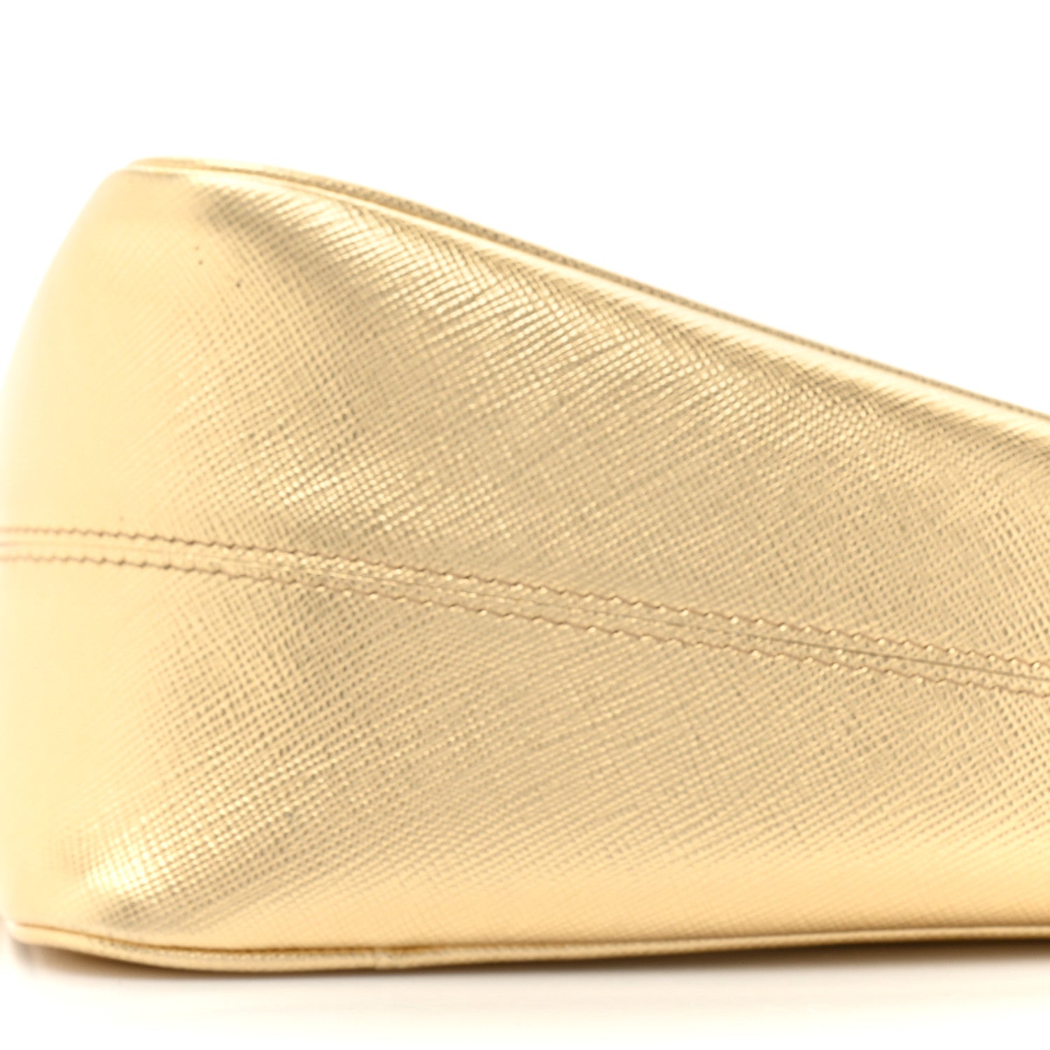 Prada Saffiano Lux Triangle Shoulder Bag Platino 6 of 12
