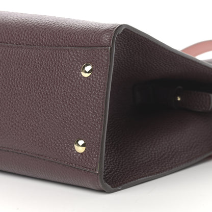 Salvatore Ferragamo Hammered Calfskin Double Handle Small Amy Tote Red 10 of 10