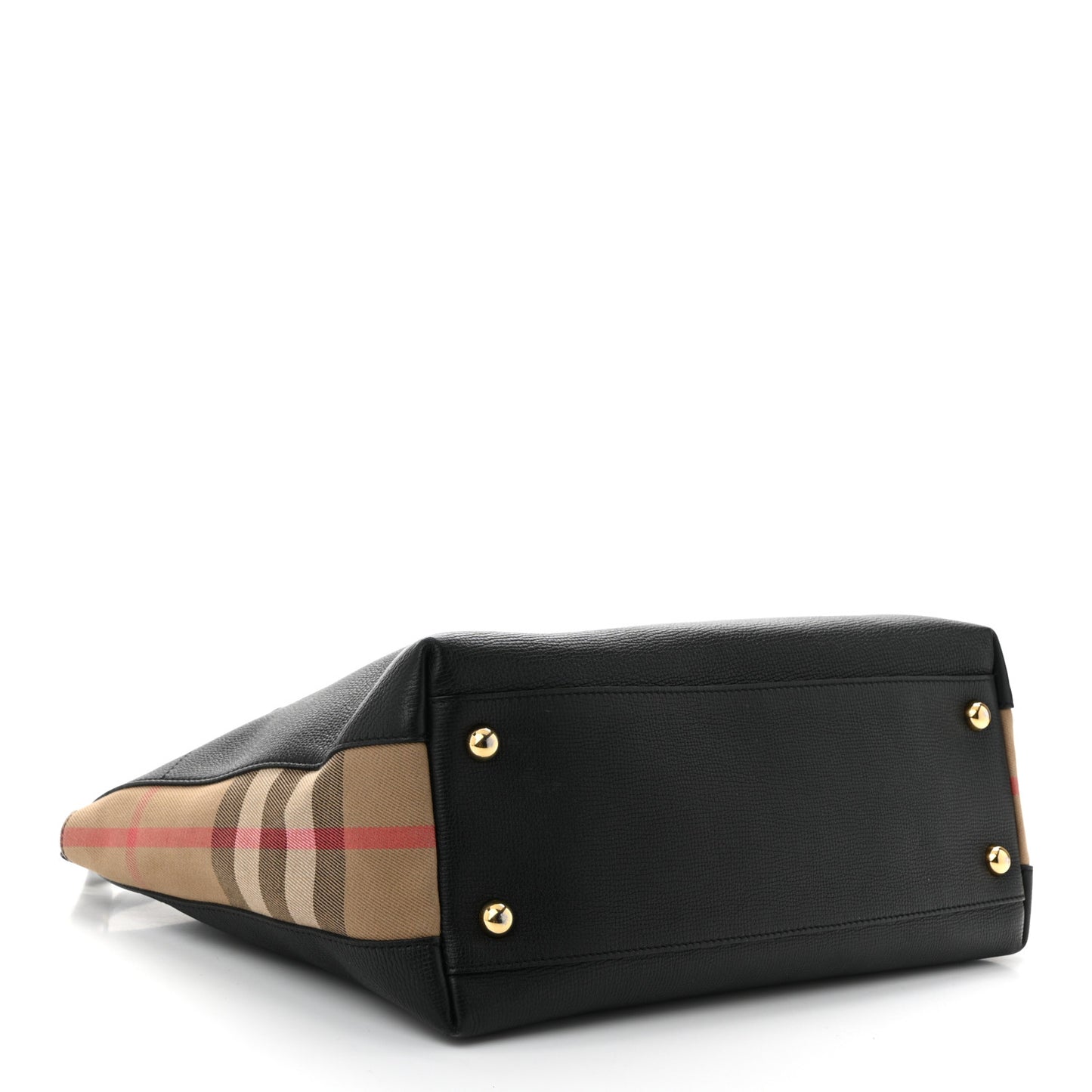 Derby Calfskin House Check Medium Welburn Tote  Black
