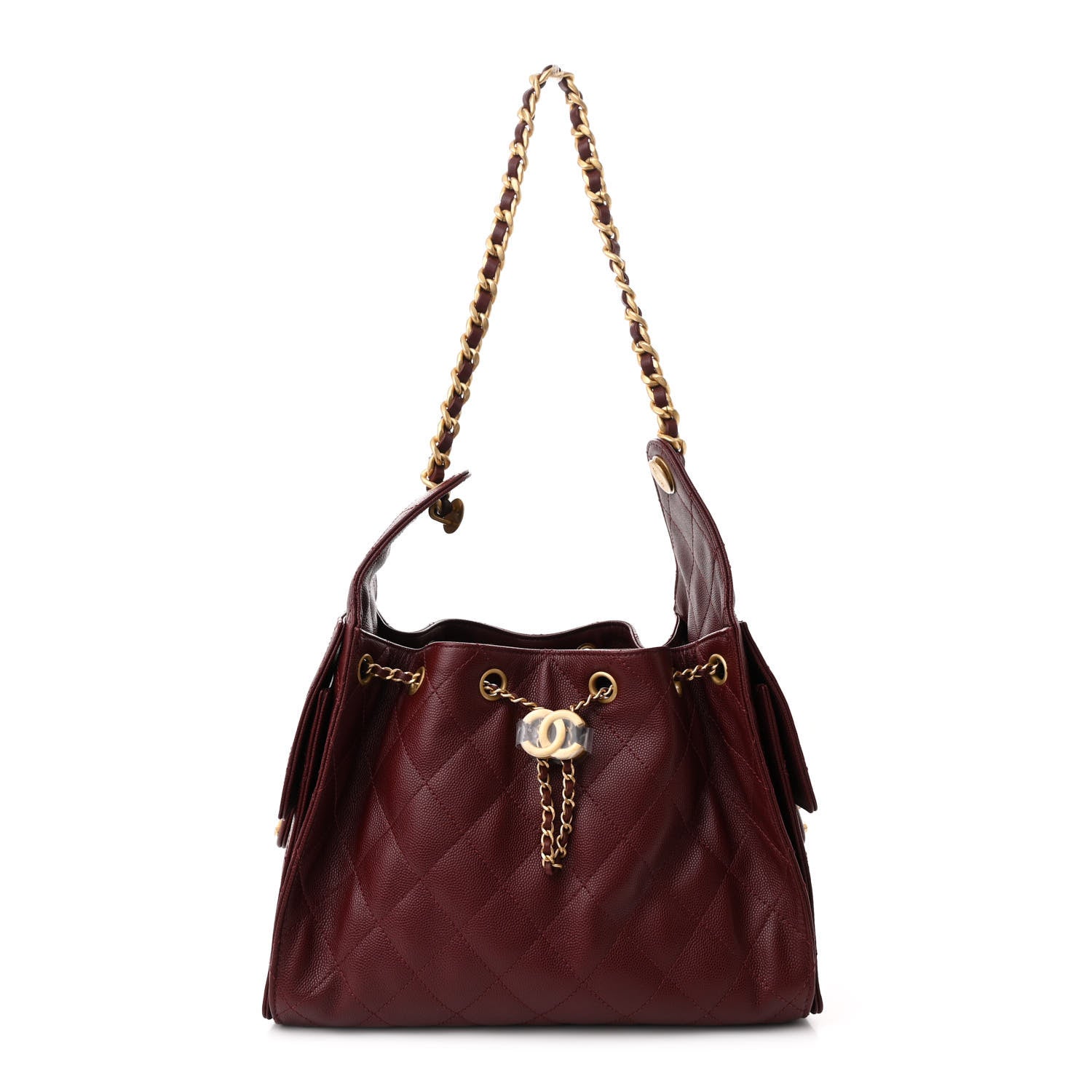 Chanel Caviar Quilted Small Chanel 25 Handbag Burgundy 1 of 10