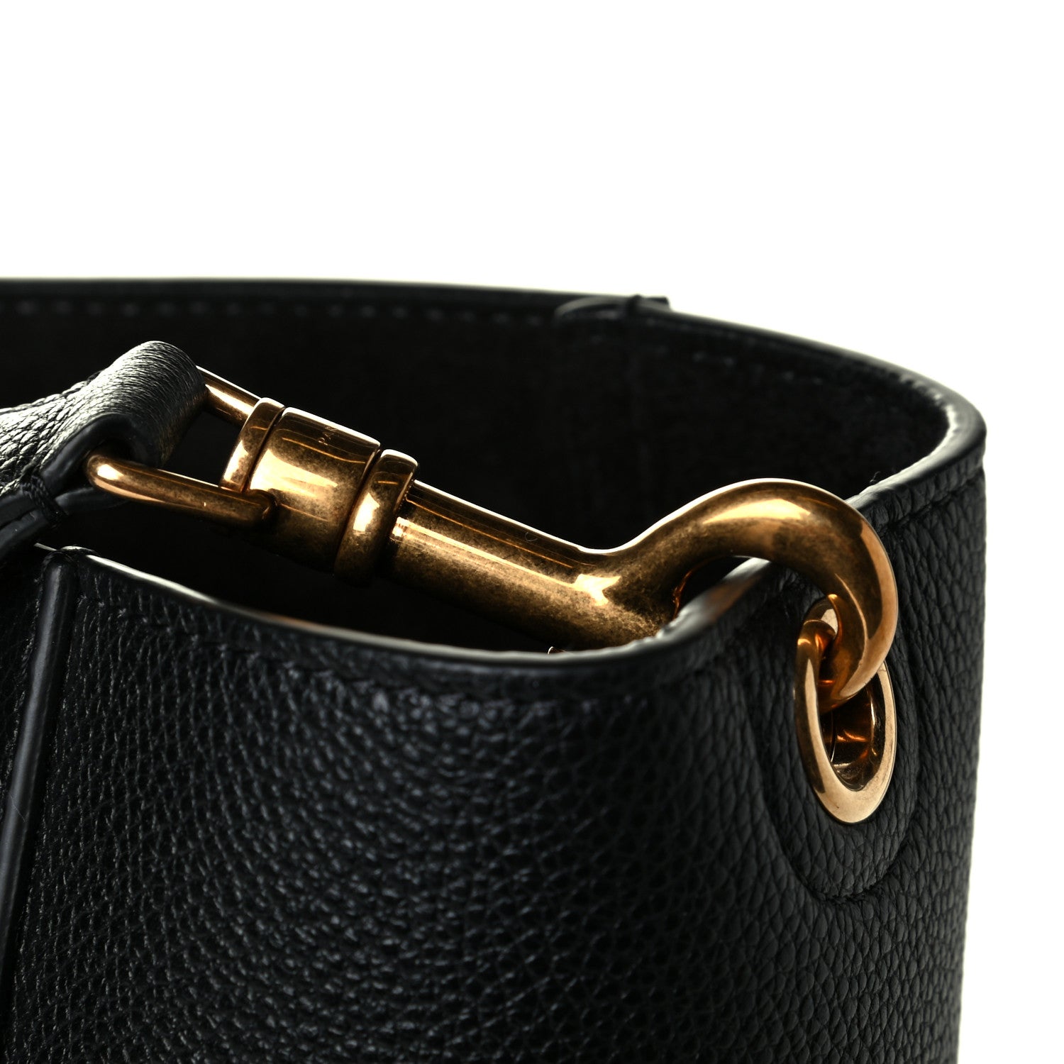 Celine Soft Grained Calfskin Sangle Bucket Bag Black 10 of 11