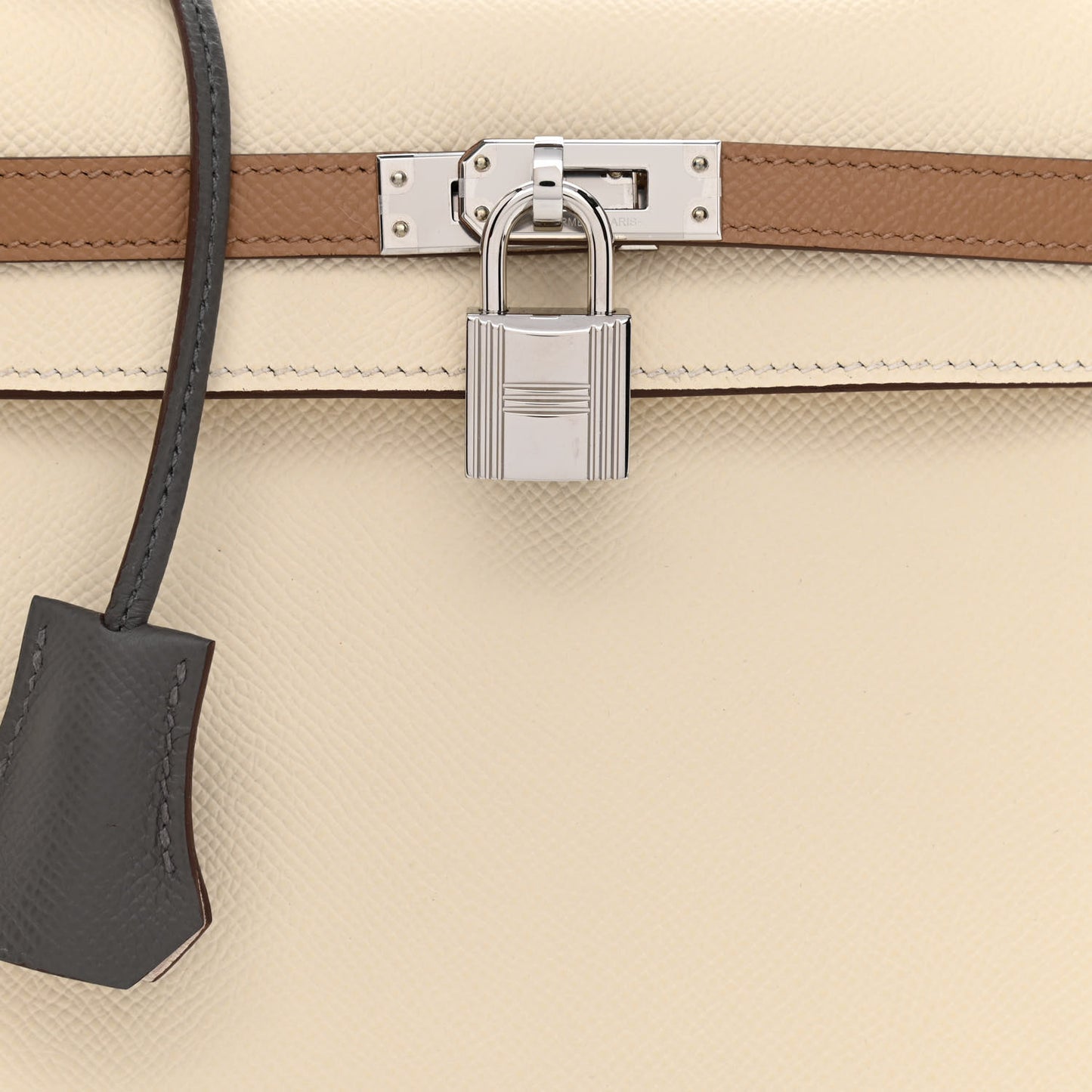 Epsom Tri-Color Kelly Sellier 25 Nata Chai Gris Meyer