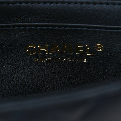 Chanel Lambskin Quilted Mini Top Handle Rectangular Flap Navy Blue 6 of 12
