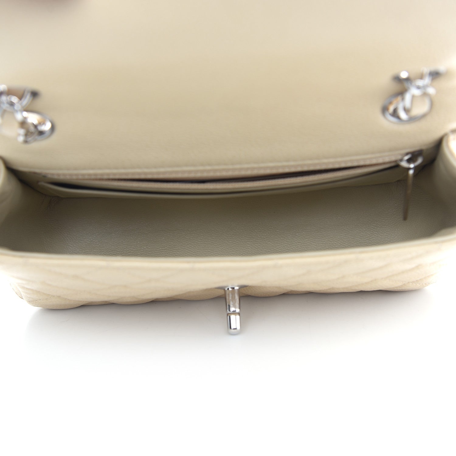 Chanel Caviar Quilted Mini Rectangular Flap Light Beige 5 of 11