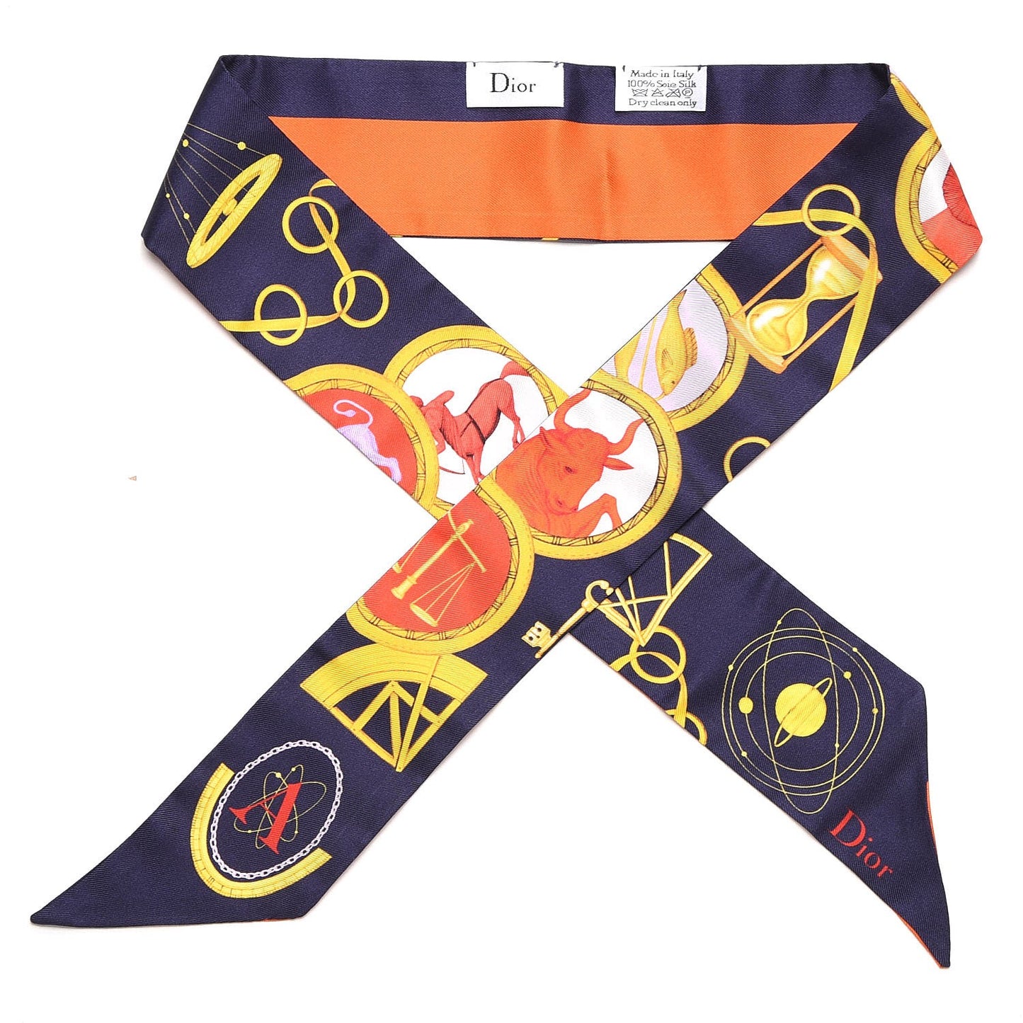 Silk ABCDior A Mitzah Scarf Blue Marine