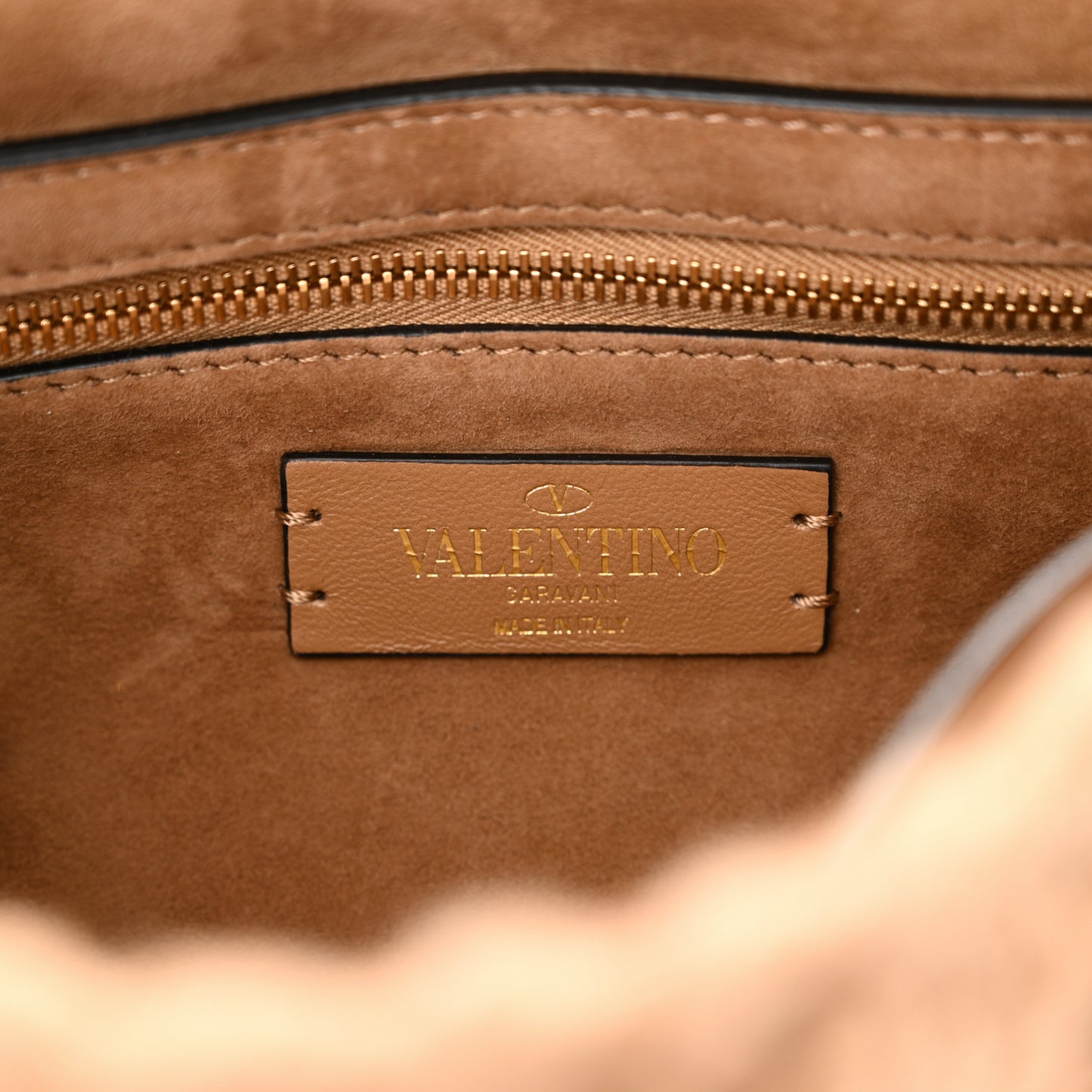 Cashmere Medium Roman Stud Shoulder Bag Brown