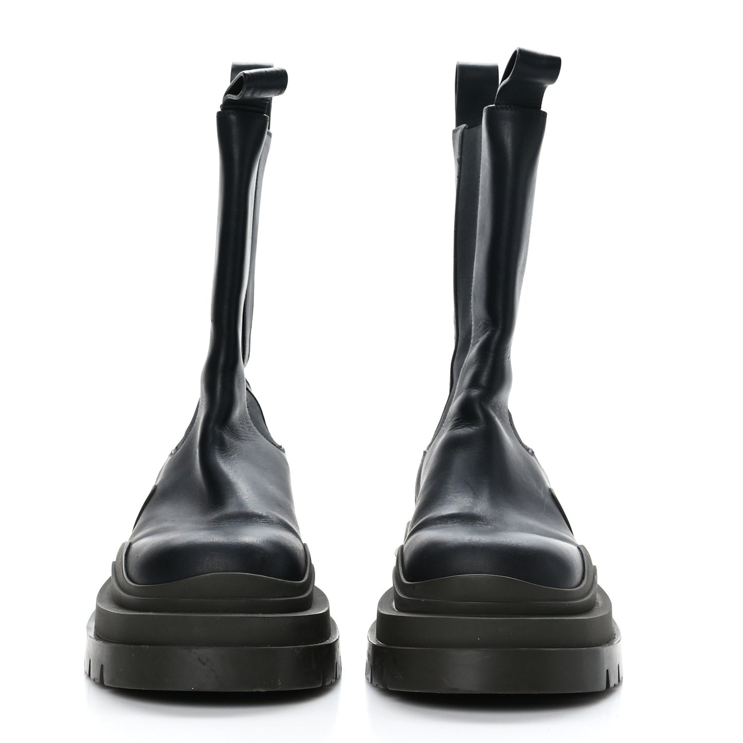 Calfskin The Tire Chelsea Boots 38 Black Camping