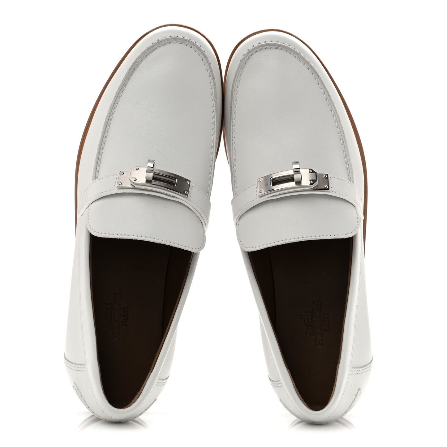 Calfskin Womens Destin Loafers 36 White
