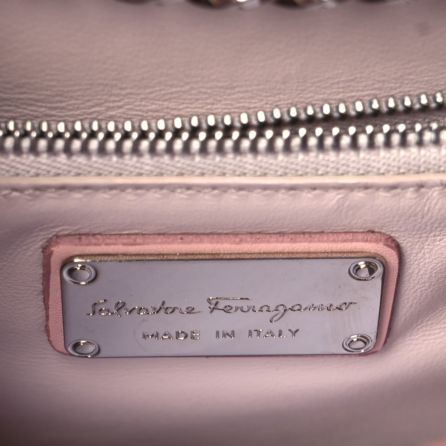 Salvatore Ferragamo Smooth Calfskin Vara Bow Chain Flap Crossbody Bon Bon 7 of 10