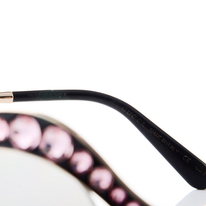 Gucci Metal Crystal Cat Eye Sunglasses GG0046/S Light Pink 5 of 10