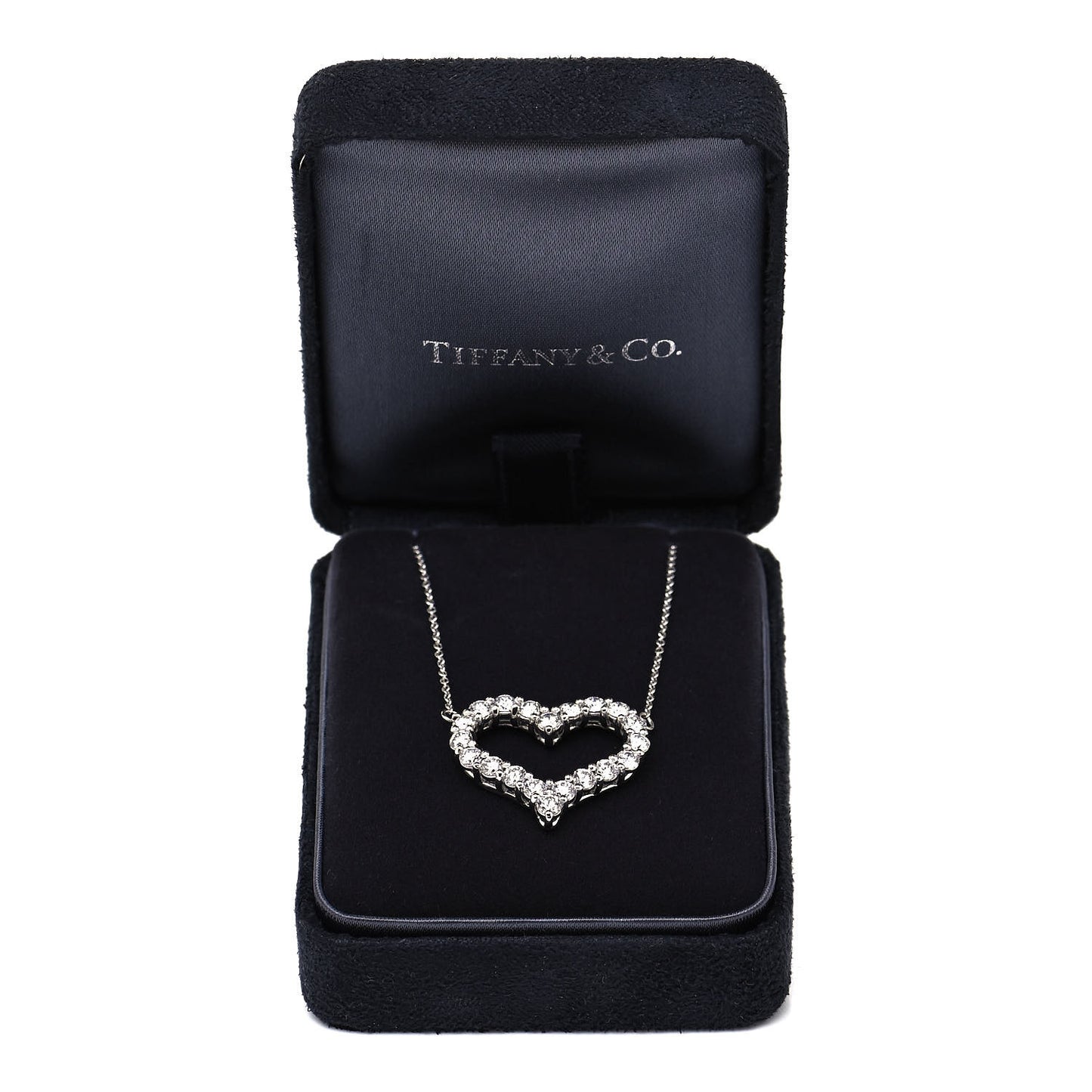 Platinum Diamond 1.96ctw Heart Pendant Necklace