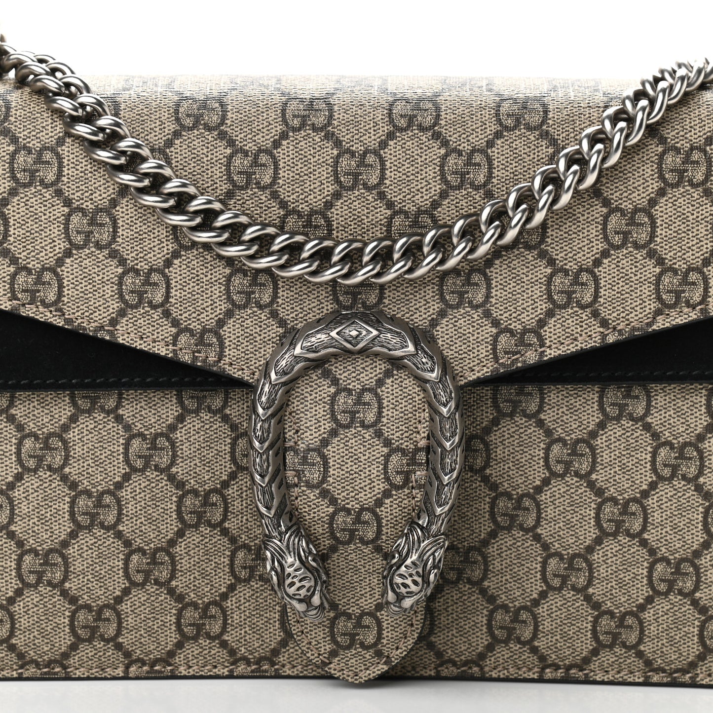 GG Supreme Monogram Small Dionysus Shoulder Bag Black