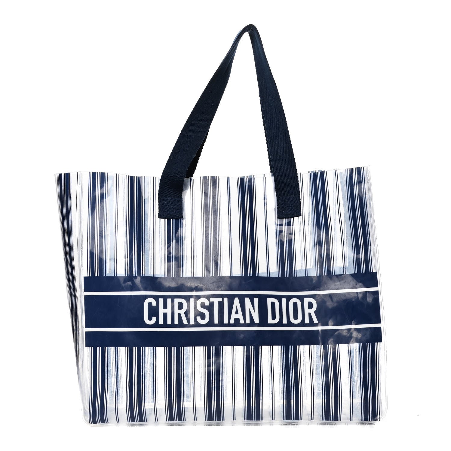 Christian Dior PVC Diorivera Tote Navy 1 of 8