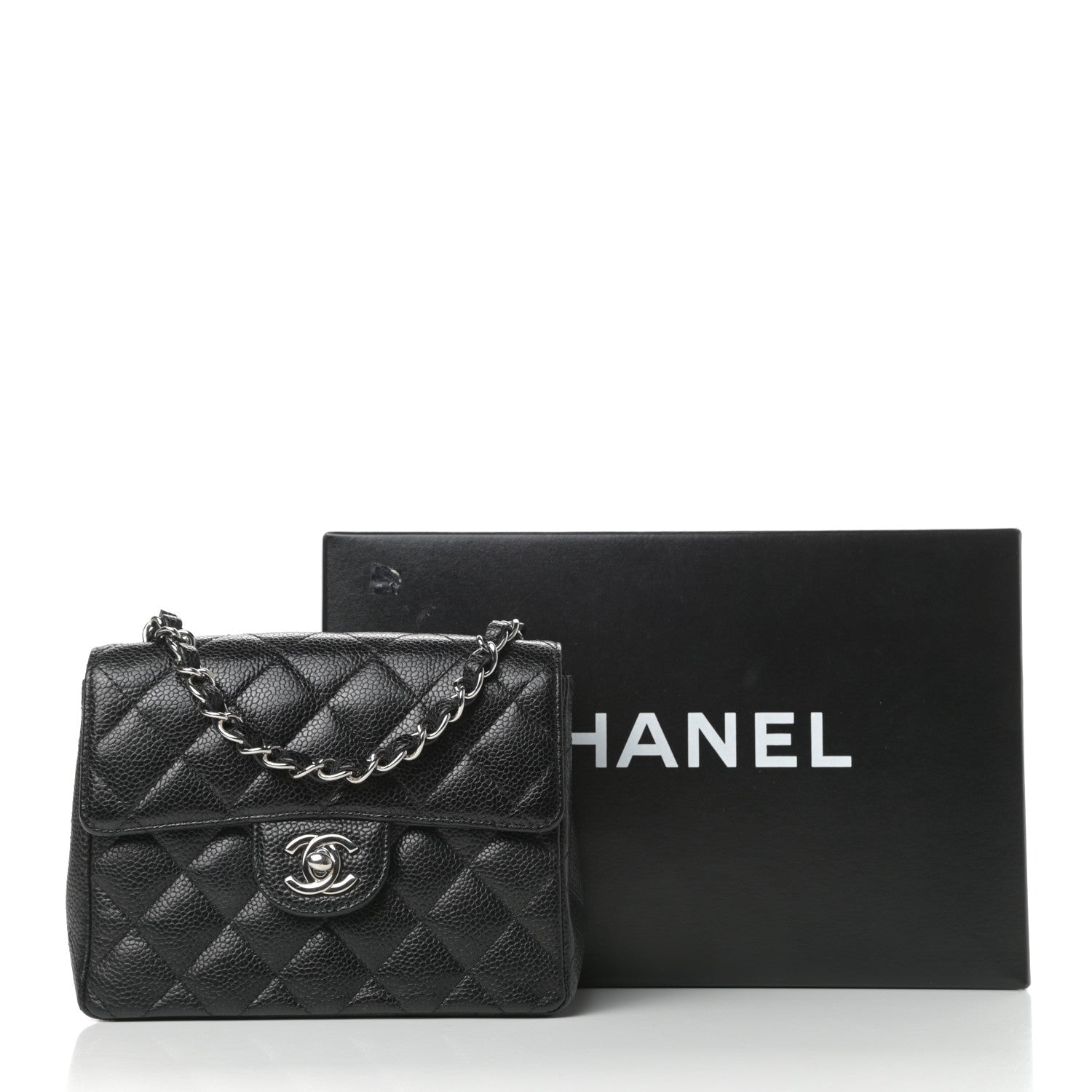 Chanel Caviar Quilted Mini Square Flap Black 11 of 11