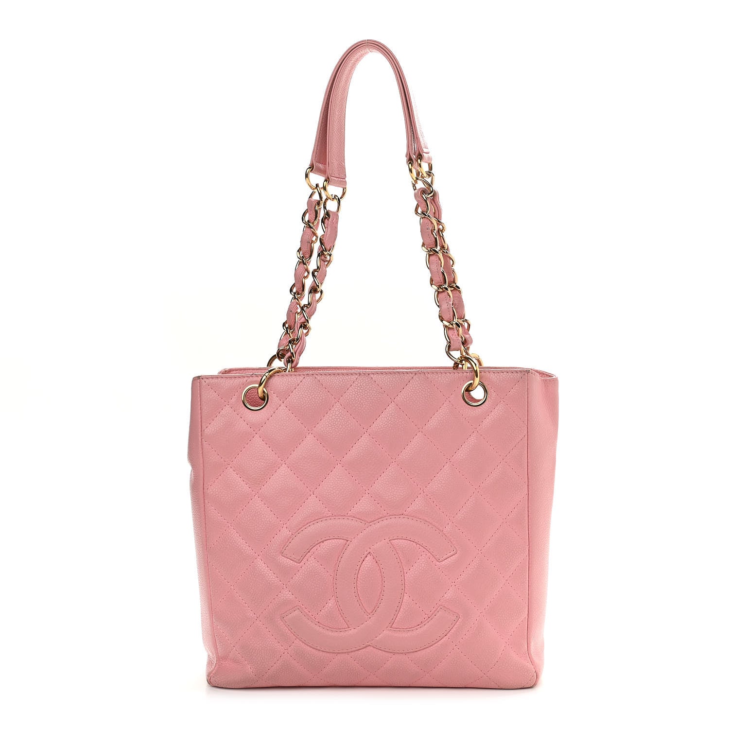 Chanel Caviar Quilted Petit Shopping Tote PST Pink 1 of 14