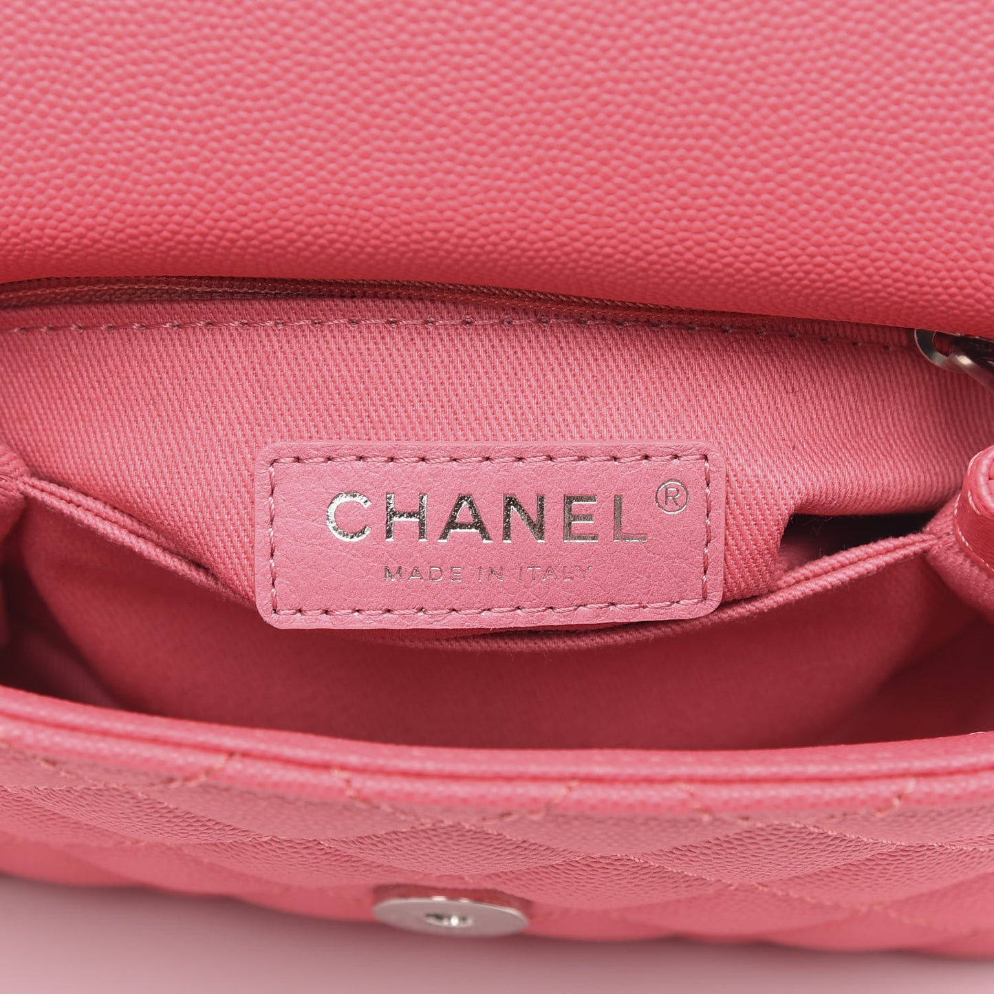 Caviar Quilted Incognito Extra Mini Coco Handle Flap Pink