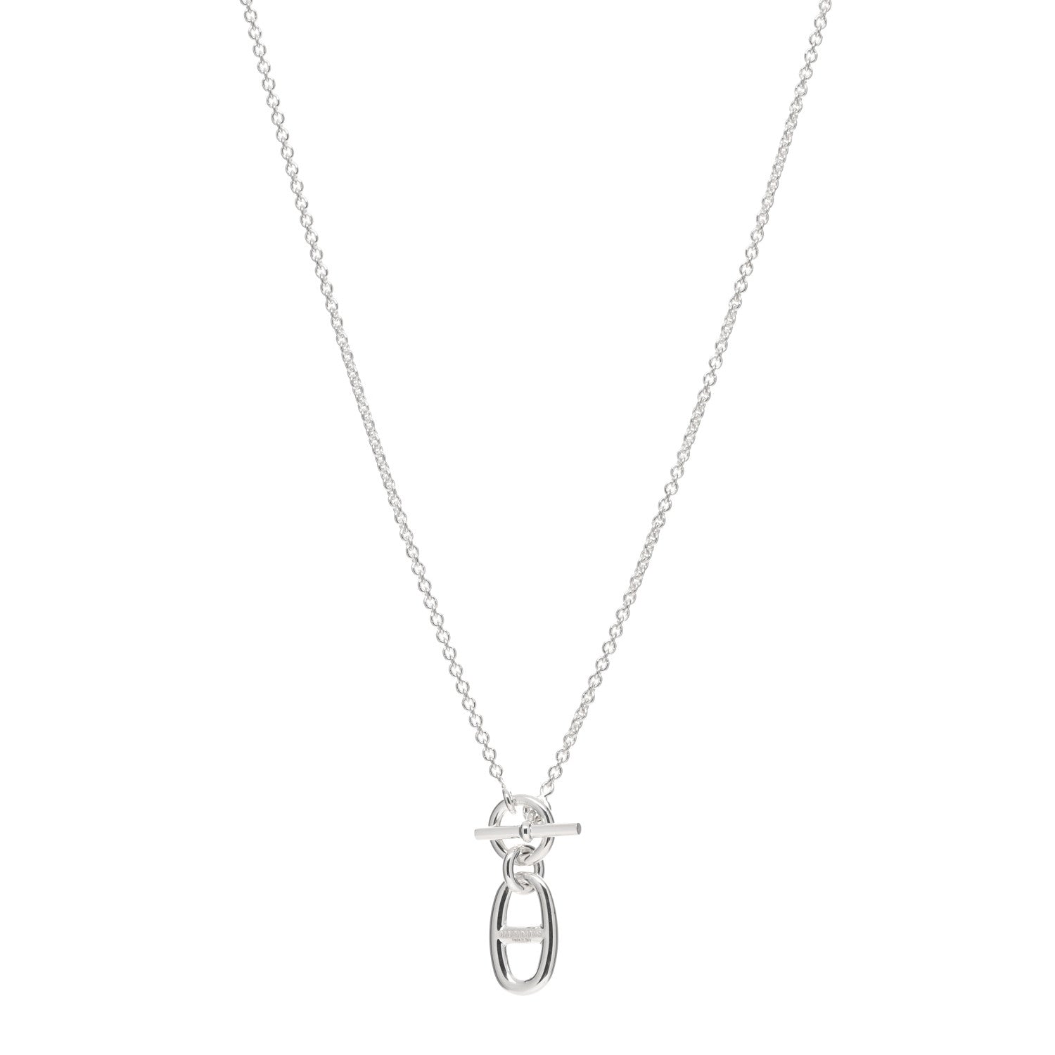Hermes Sterling Silver Amulette Chaine d'Ancre Necklace 1 of 4