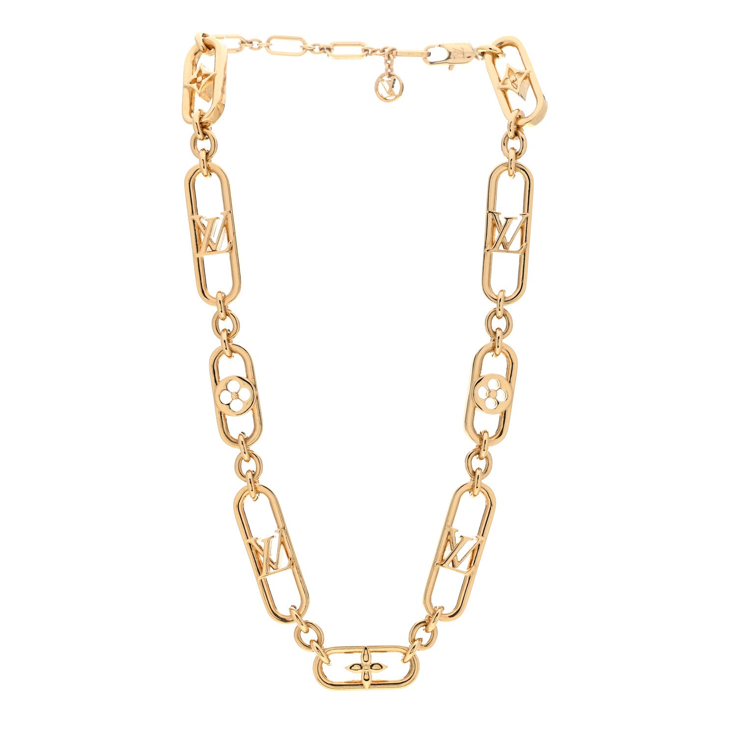 Louis Vuitton Metal My LV Chain Necklace Gold 3 of 6