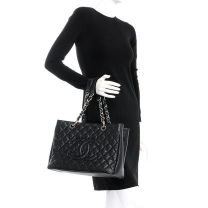 Chanel Caviar Quilted Grand Shopping Tote GST Black 2 of 8