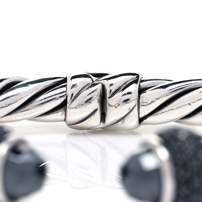 David Yurman Sterling Silver Hematine Cable Berries Bracelet 5 of 7