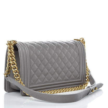 Chanel Caviar Quilted Medium Boy Flap Grey 3 of 13