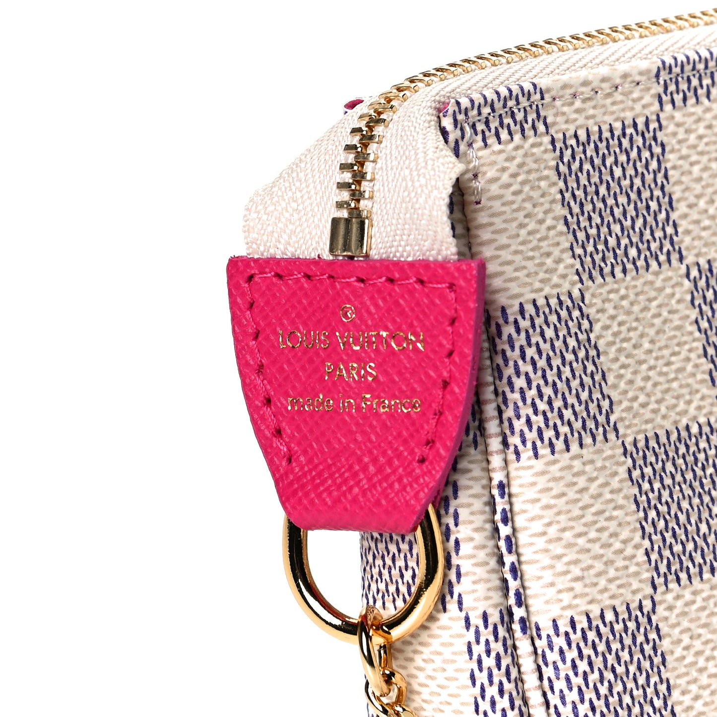 Damier Azur 2021 Christmas Animation Hollywood Mini Pochette Accessories Fuchsia