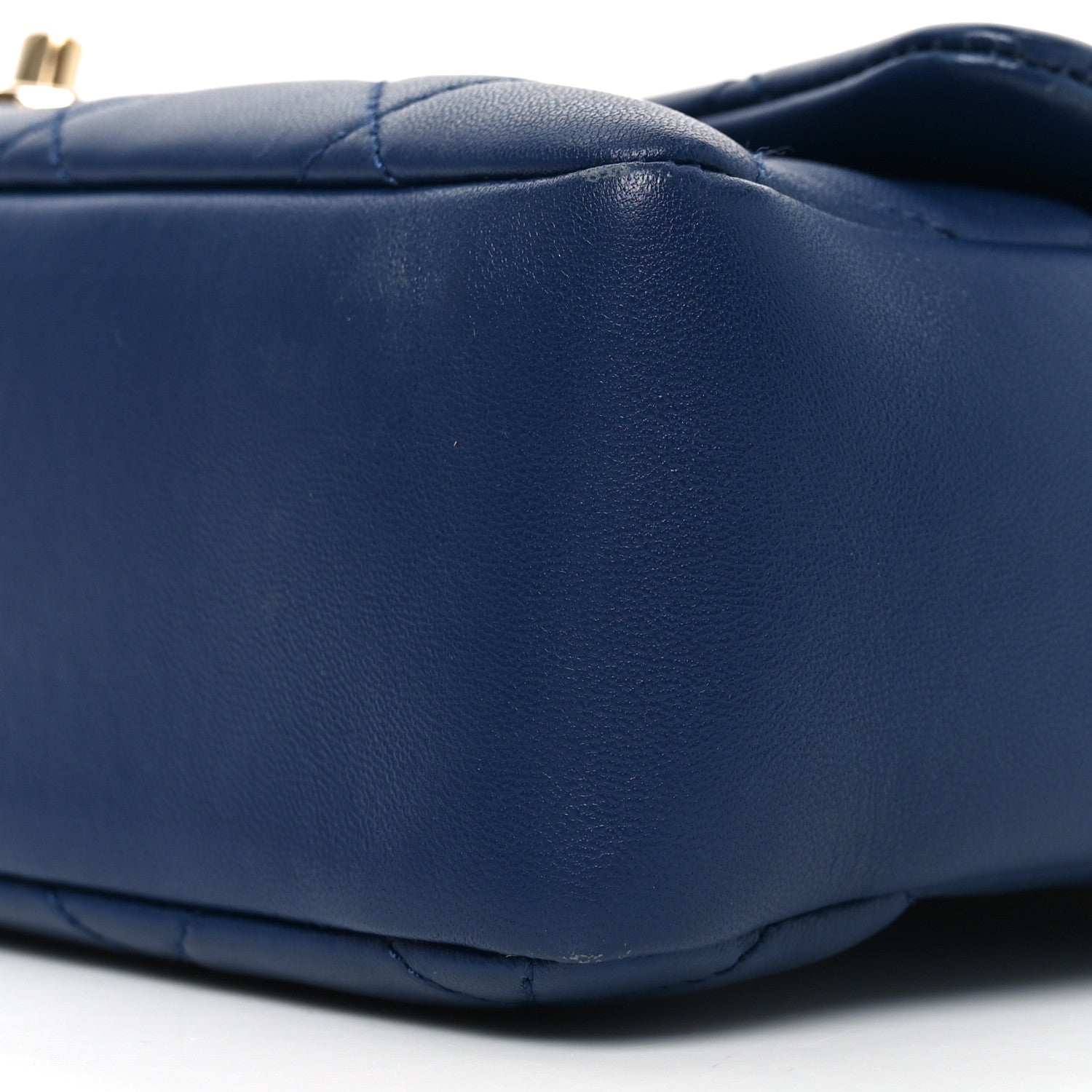 Chanel Lambskin Quilted Resin Bi-Color Chain Flap Bag Navy 10 of 11