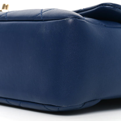 Chanel Lambskin Quilted Resin Bi-Color Chain Flap Bag Navy 10 of 11
