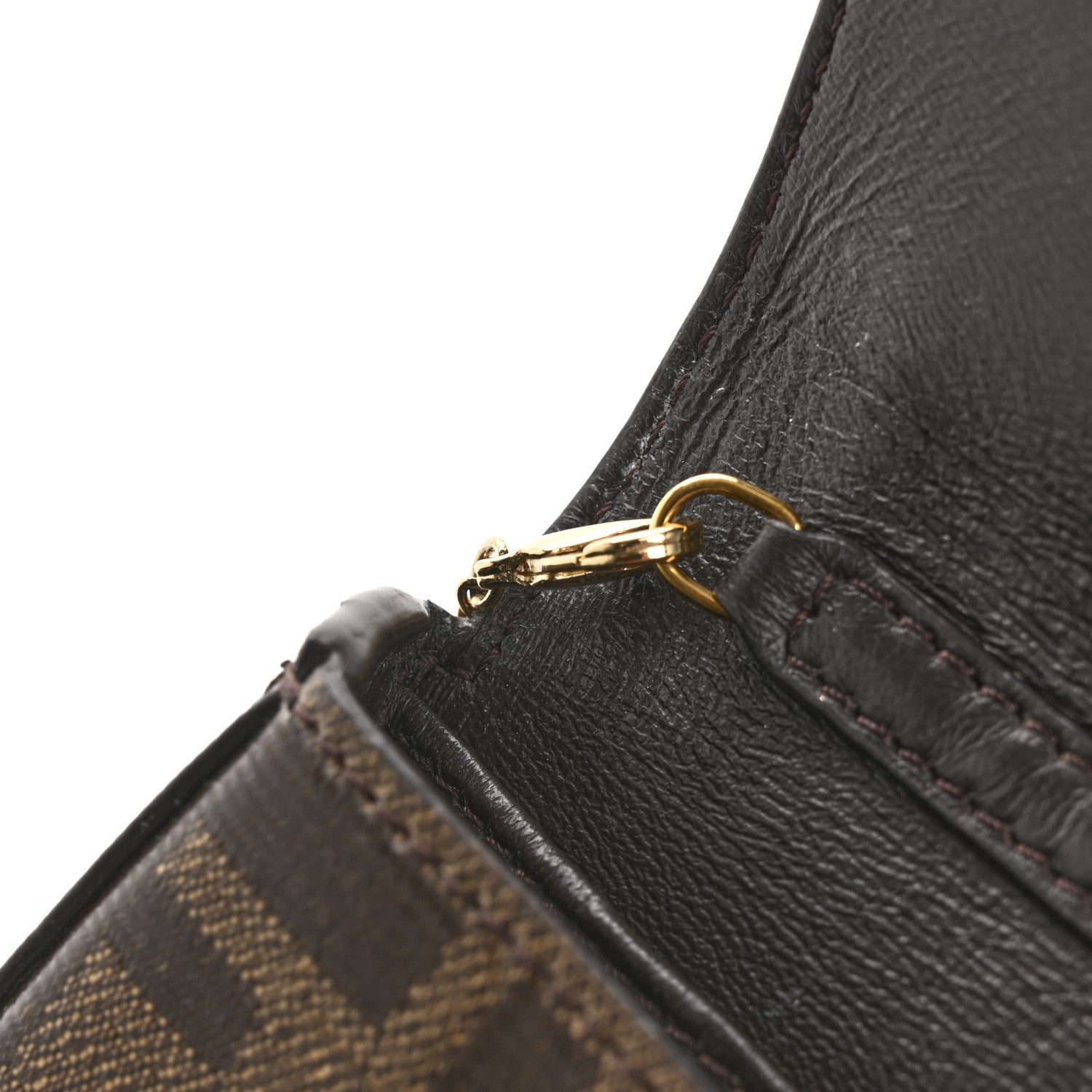 Fendi Glazed Fabric FF 1974 Nano Baguette Charm Mogano Panna 13 of 14
