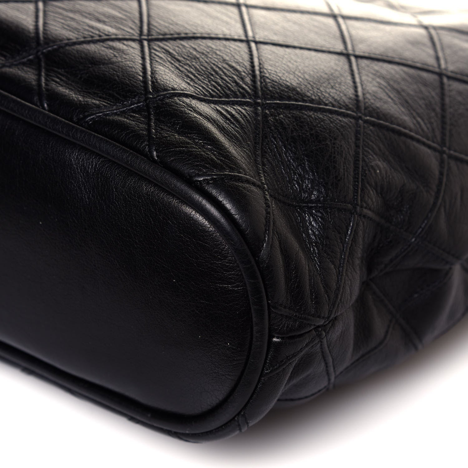 Chanel Lambskin Stitched Shopper Tote Black 18 of 21