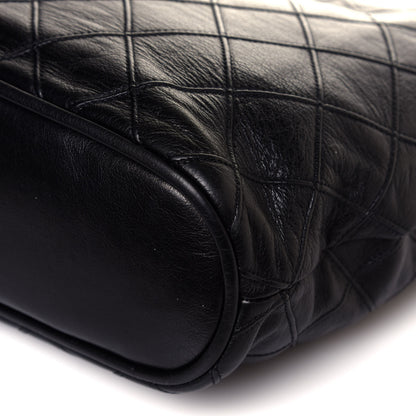 Chanel Lambskin Stitched Shopper Tote Black 18 of 21
