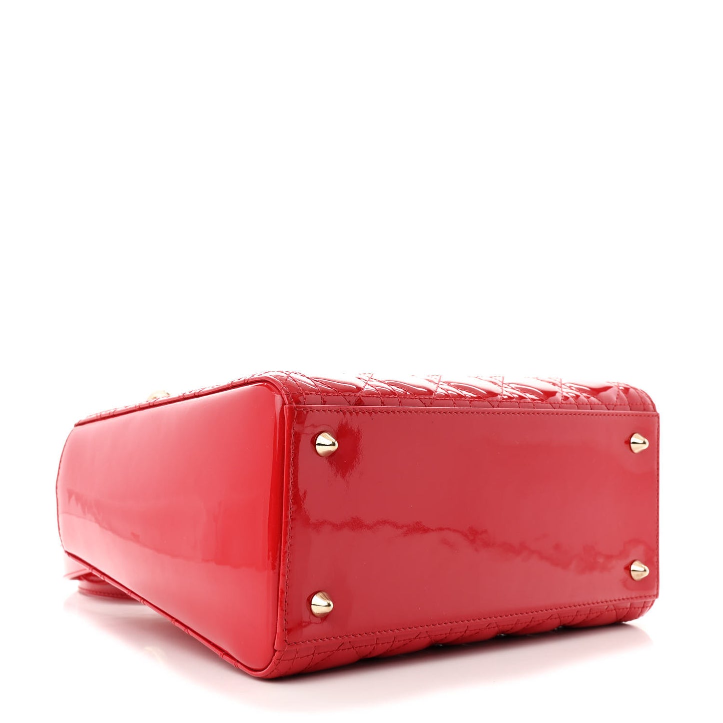 Patent Cannage Medium Lady Dior Red